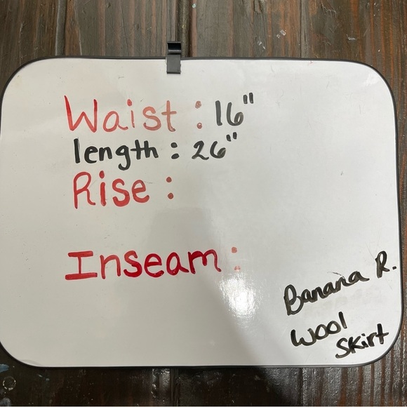 Banana Republic Wool Blend Button Front A-Line Modest Skirt Women's Size 8 - Picture 7 of 7